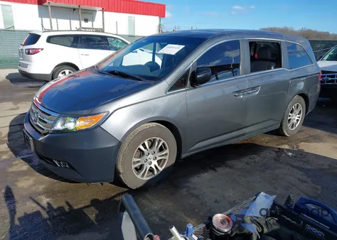 2012 Honda Odyssey Ex-L from USA, damaged, VIN 5FNRL5H64CB023842